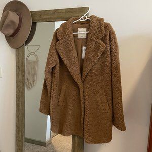 A&F Brown Teddy Coat